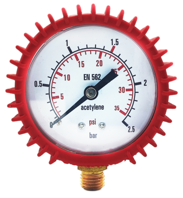 Manometer tlaka na izhodni strani za reducirni ventil acetilen