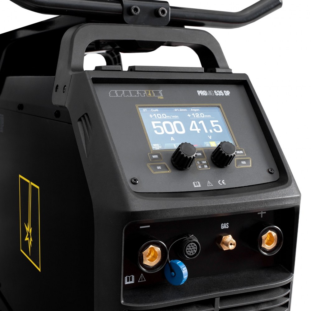 Varilni aparat SPARTUS ProMIG 535 DUAL PULSE s povezovalnim kablom in gorilnikom SPP501